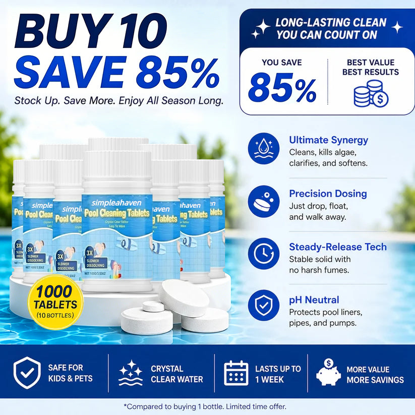 The Next-Gen Pool Purifier is here! 2X Stronger Algae Control, Gentle & Safe for Kids!