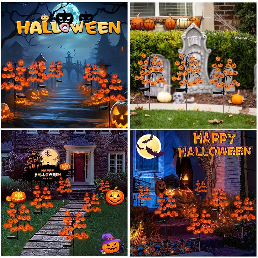 🎃 Pumpkin Solar Stake Lights – Halloween Outdoor Yard Decor