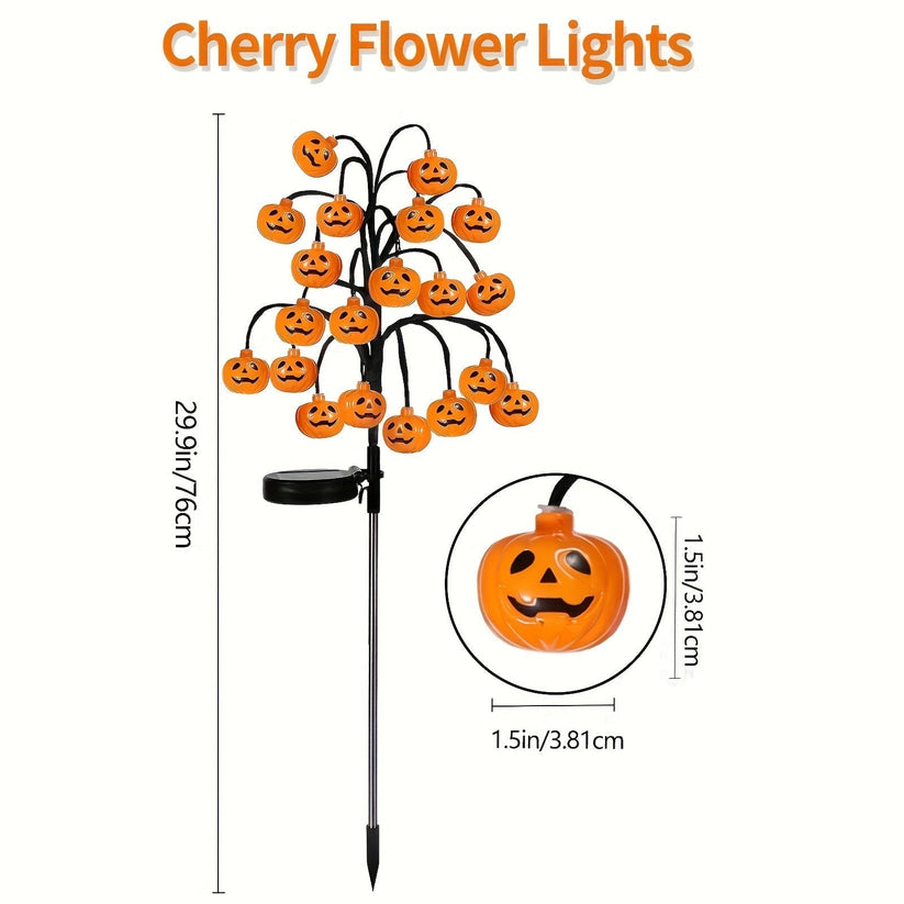 🎃 Pumpkin Solar Stake Lights – Halloween Outdoor Yard Decor