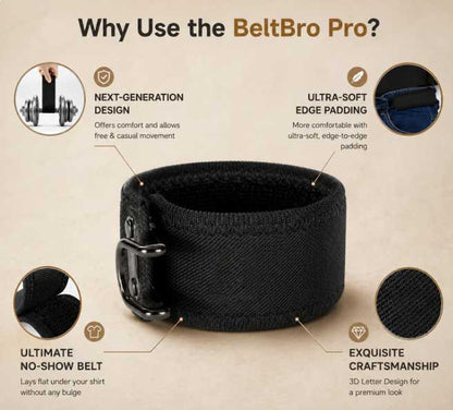 No Buckle Belt - FREE, COMFORT ALL DAY, adjustable Fit for Every Waist- No Holes, No Hassle